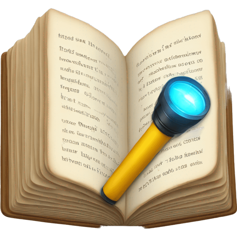 open book with flashlight emoji