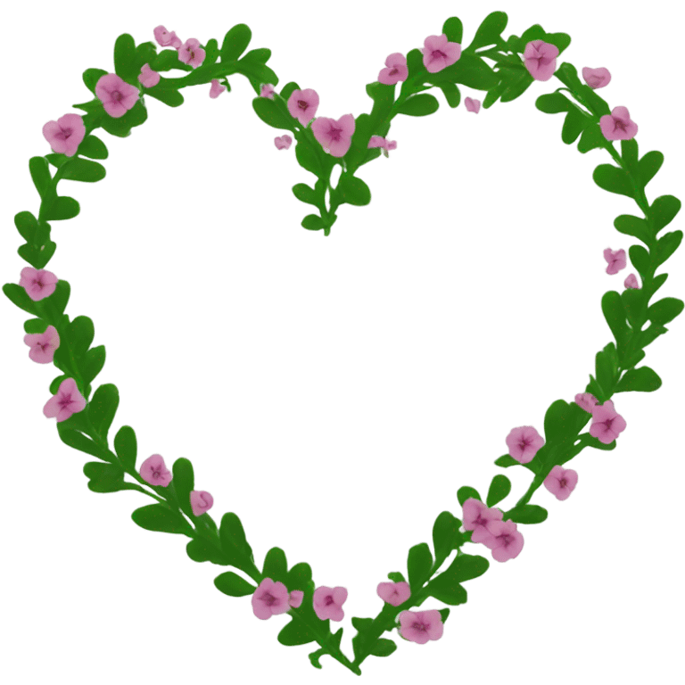 a heart outline made out of flower vines  emoji