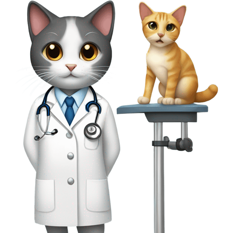 cat as a veterinarian emoji