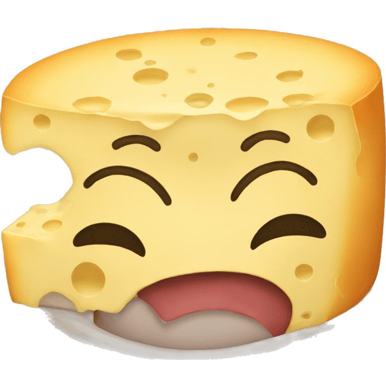 tired emoji as cheese emoji