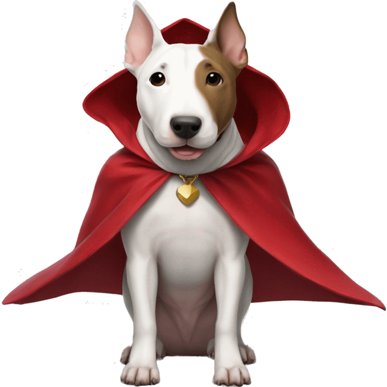 bull terrier with cape emoji