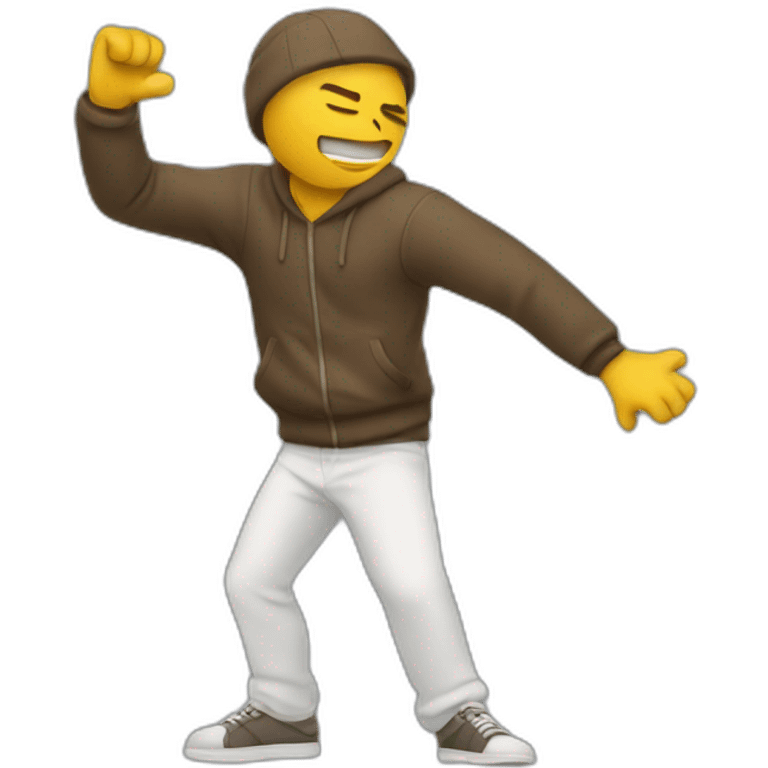 Homme qui fait un dab emoji