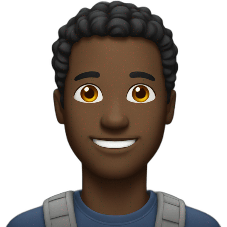 a black man happy emoji