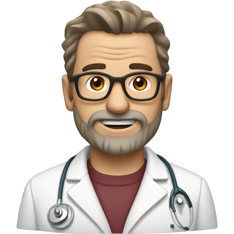 Docteur peau marron foncée, barbus ou on voit son buste  emoji