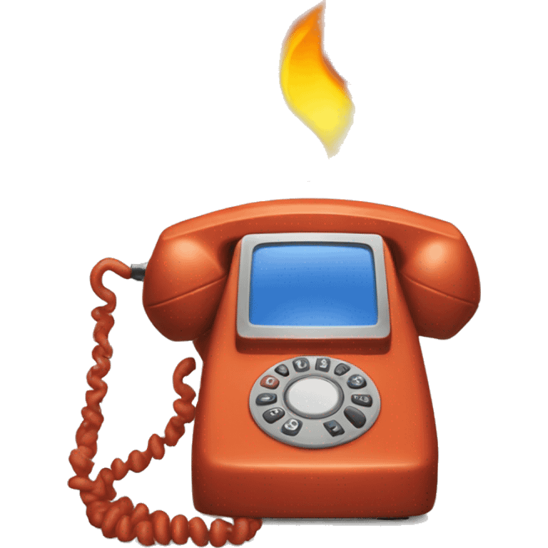 Telefono che va a fuoco emoji