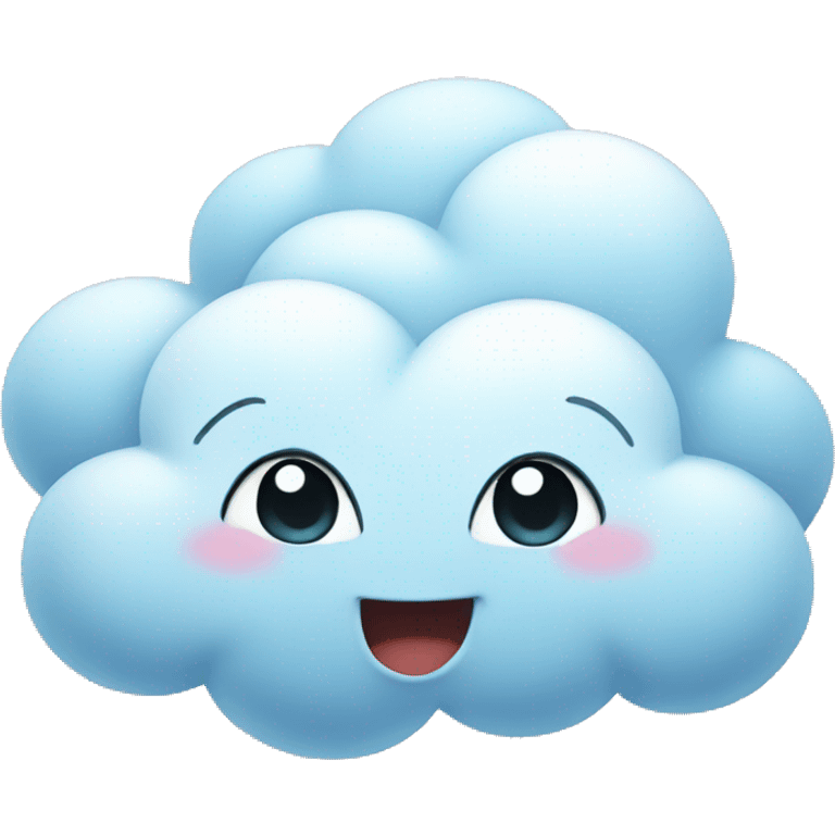 A flirty cloud emoji