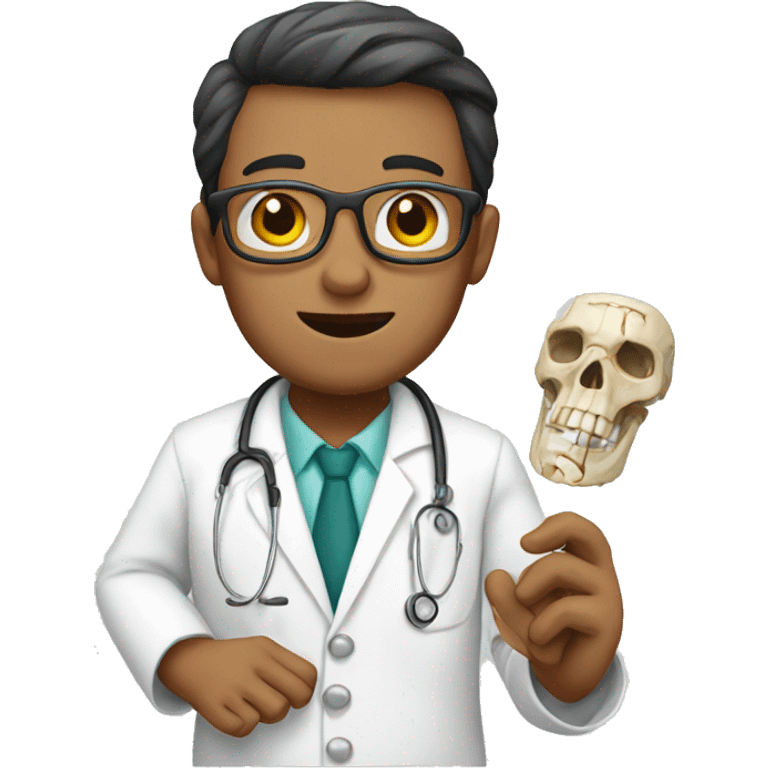 Doctor with bones in hand emoji