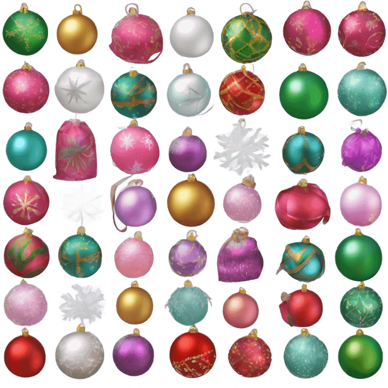 Christmas balls fashion and girly emoji