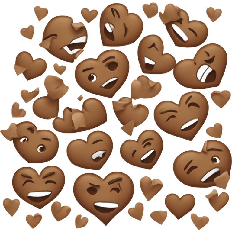 broken heart but brown  emoji