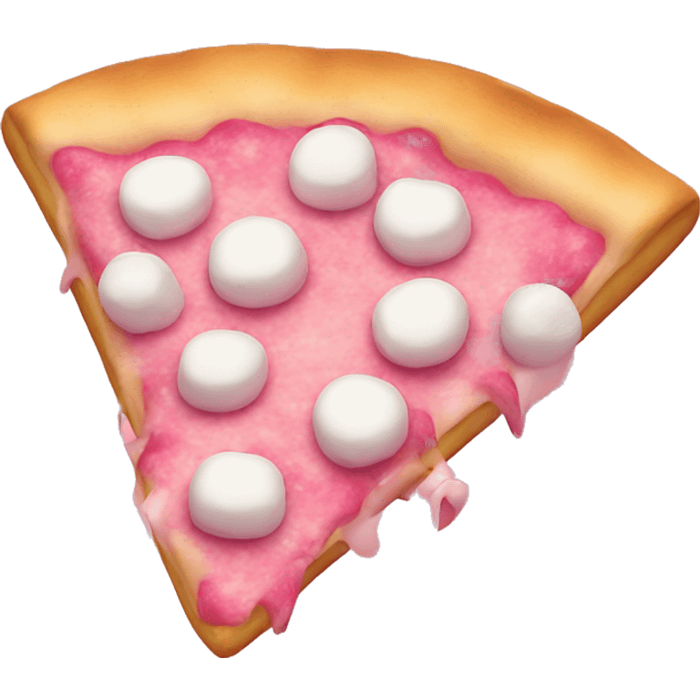 pink pizza with marshmallows  emoji