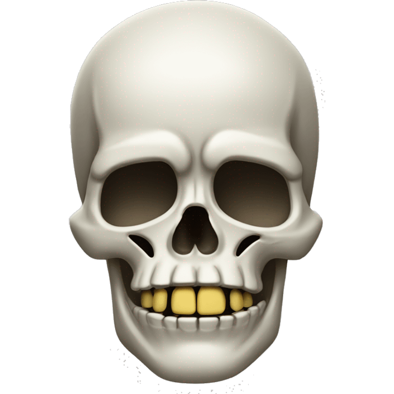 Skull with a crooked jaw emoji