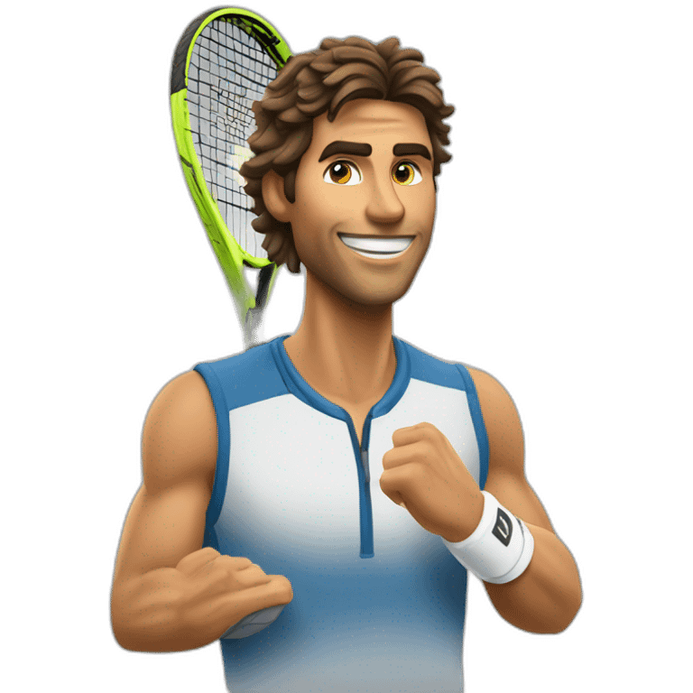 Nadal faisant du tennis emoji