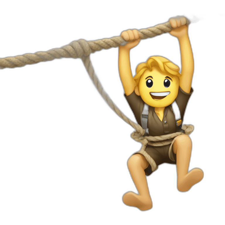 Rope climbing emoji