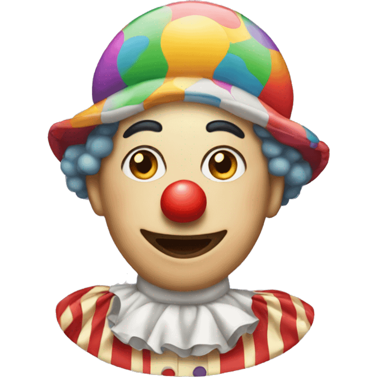 clown wearing a bonnet emoji