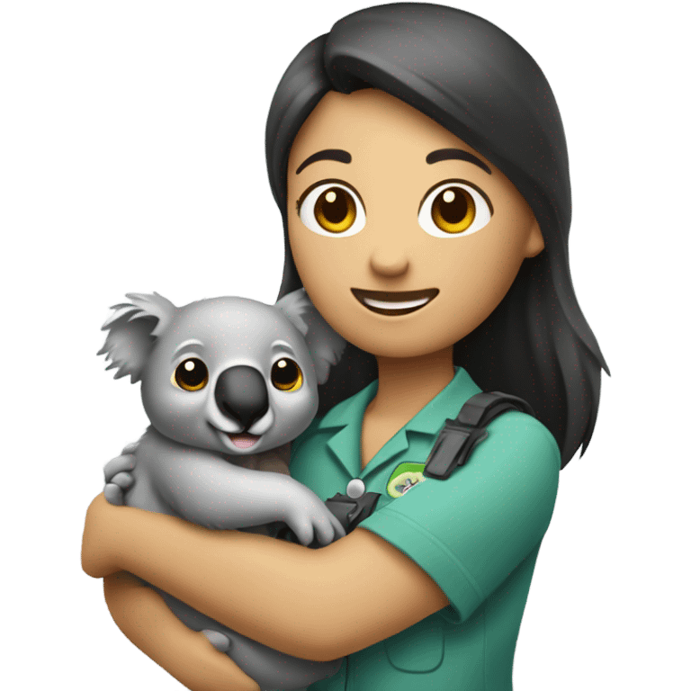 zookeeper holding koala emoji