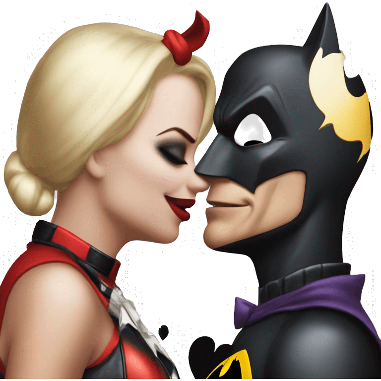 Harley Quinn kiss Batman emoji