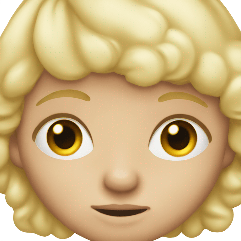 blonde tiny boy with a pimple nose  emoji