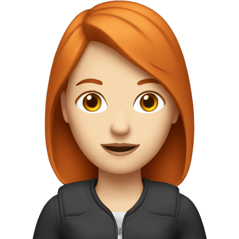 redhead girl driving car emoji