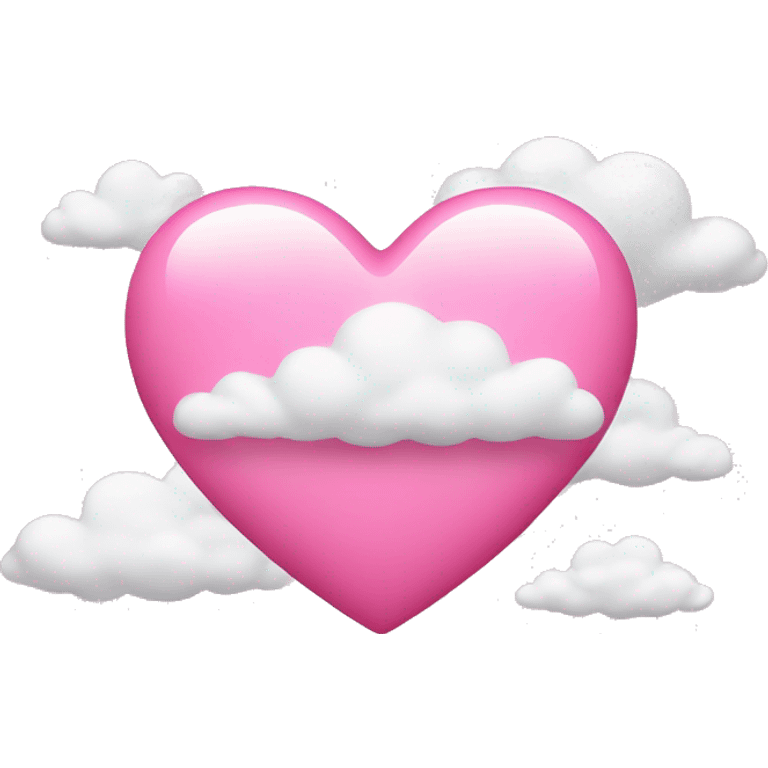 pink heart with clouds  emoji