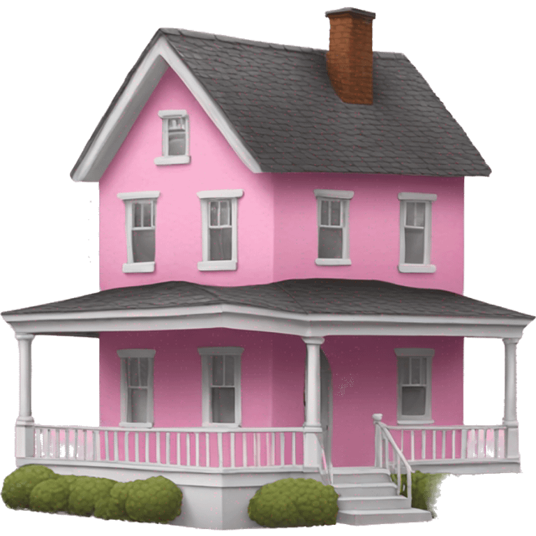 Pink house emoji