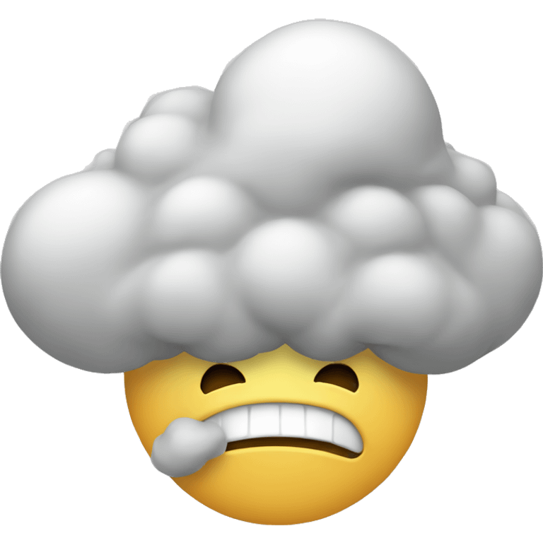 Person with a fart cloud as a face emoji