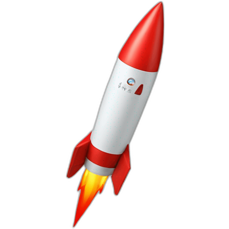 a missile with the world "хоба)" written on it in red color emoji