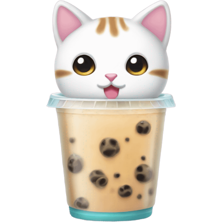 Bubble tea cat  emoji