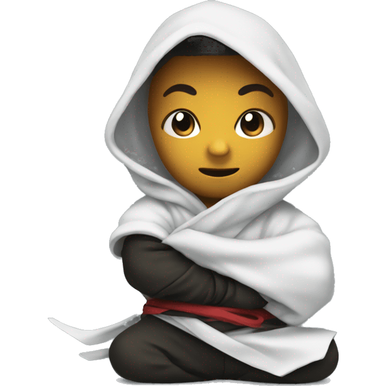 baby ninja with a comforter emoji