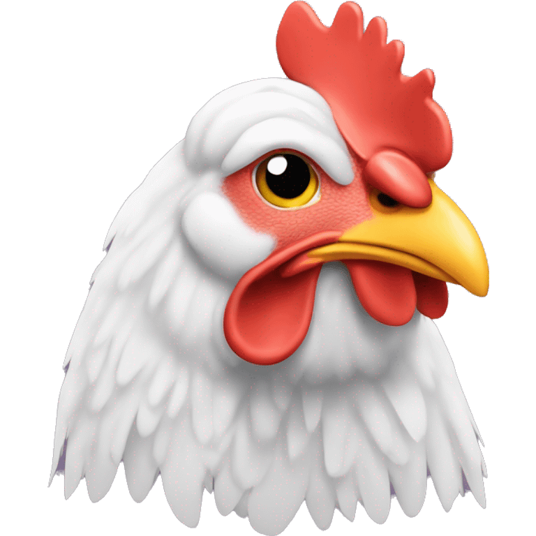 A chicken with a schoolback emoji