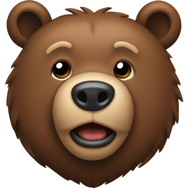 brown bear head and torso emoji