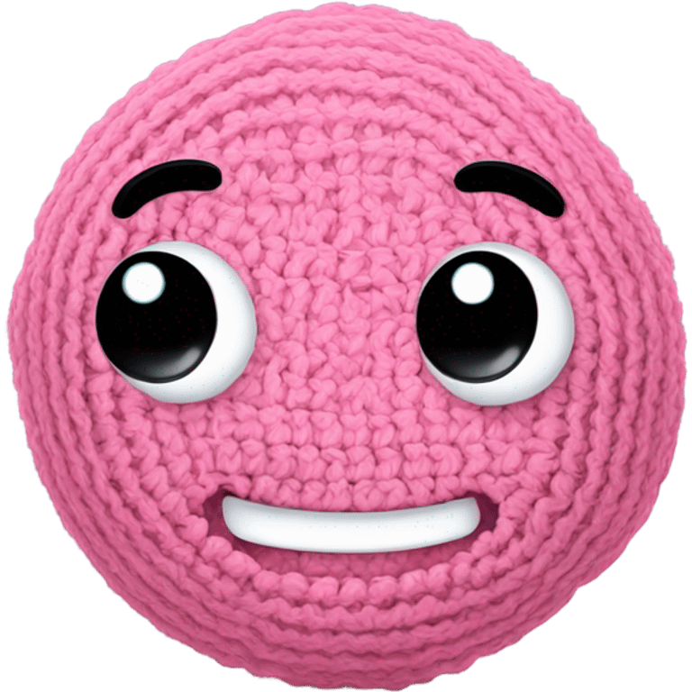 Cute pink crochet emojis for an instagram post  emoji