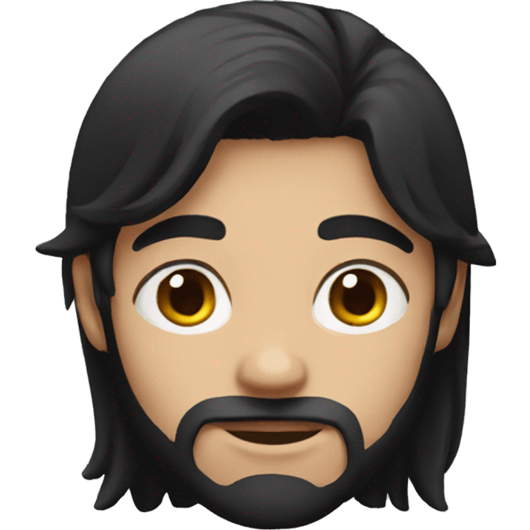 Long black hair boy emoji