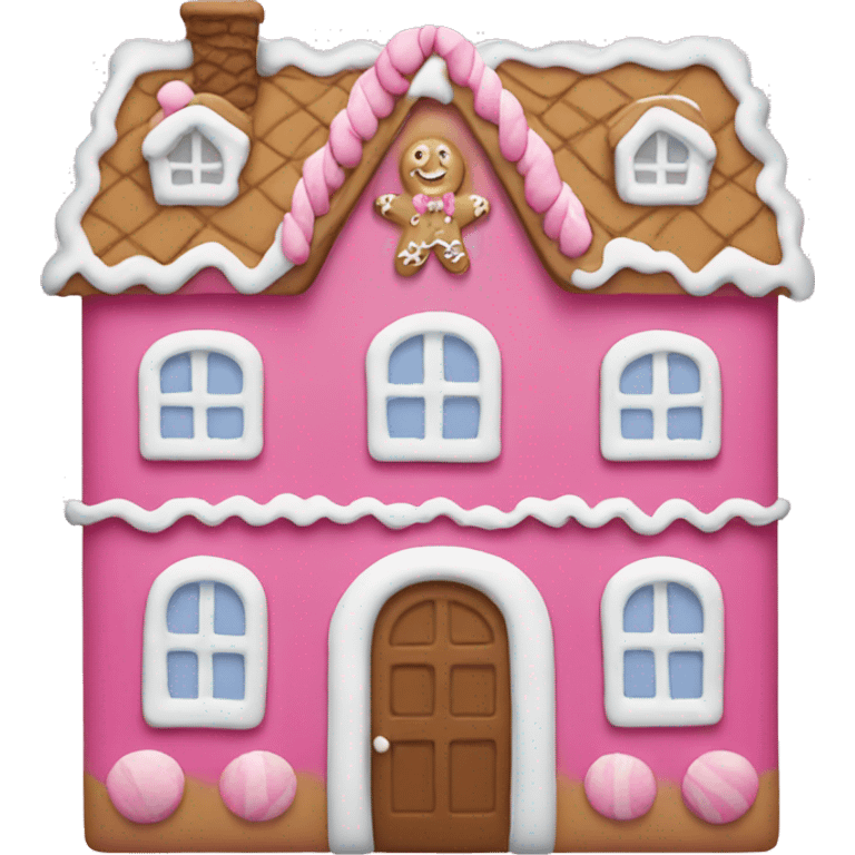 Pink gingerbread house  emoji