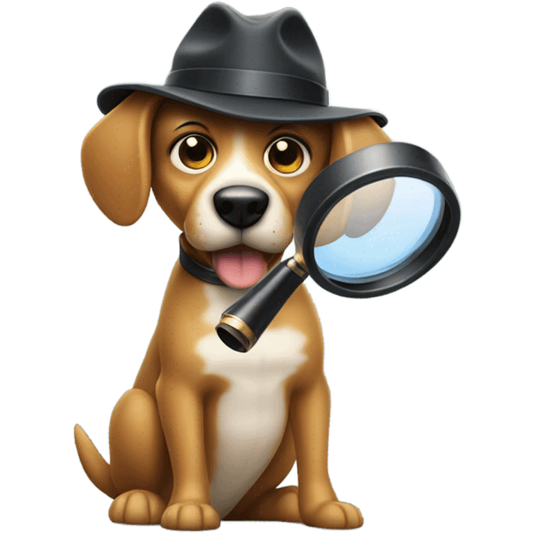 Dog detective emoji