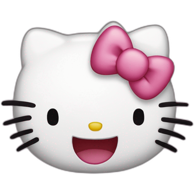 Hello kitty giggling emoji