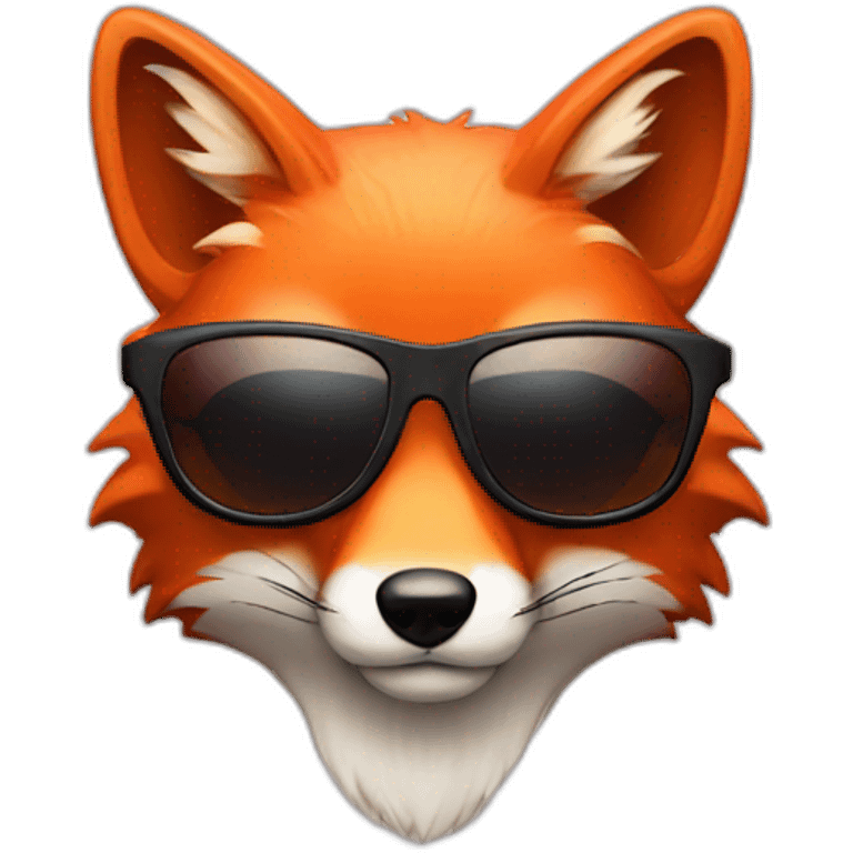 Fox with sunglasses emoji