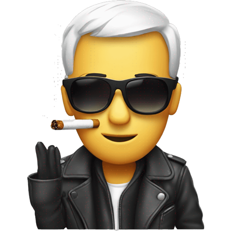 cigarette wearing sunglasses and holding a cigarette  emoji