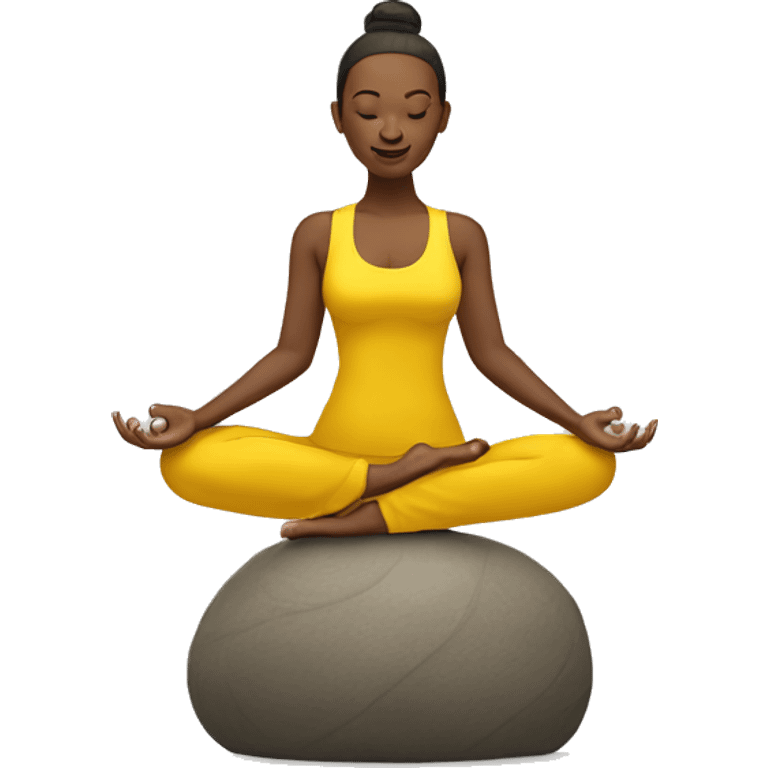 yellow lotus yoga pose emoji