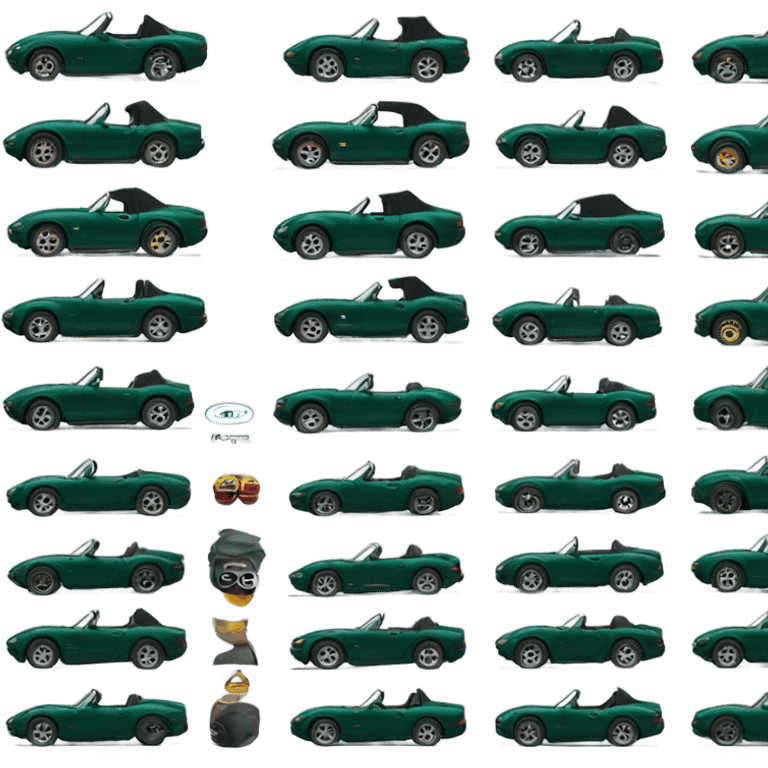 Mazda miata british racing green  emoji