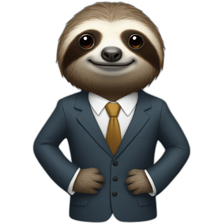 Sloth in a suit emoji