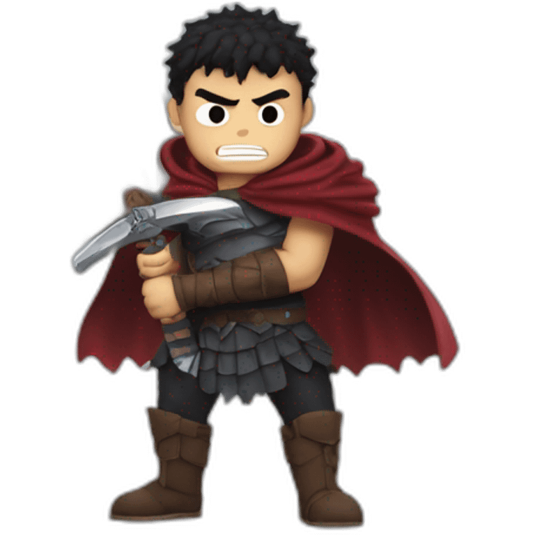 angry berserk guts carrying a huge sword on his shoulder emoji