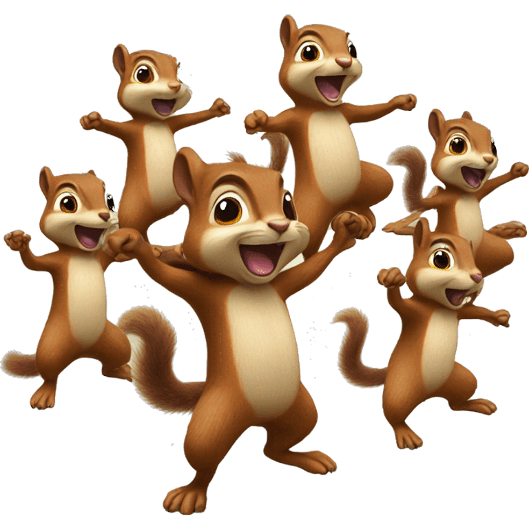 Army of dancing squirrel emoji