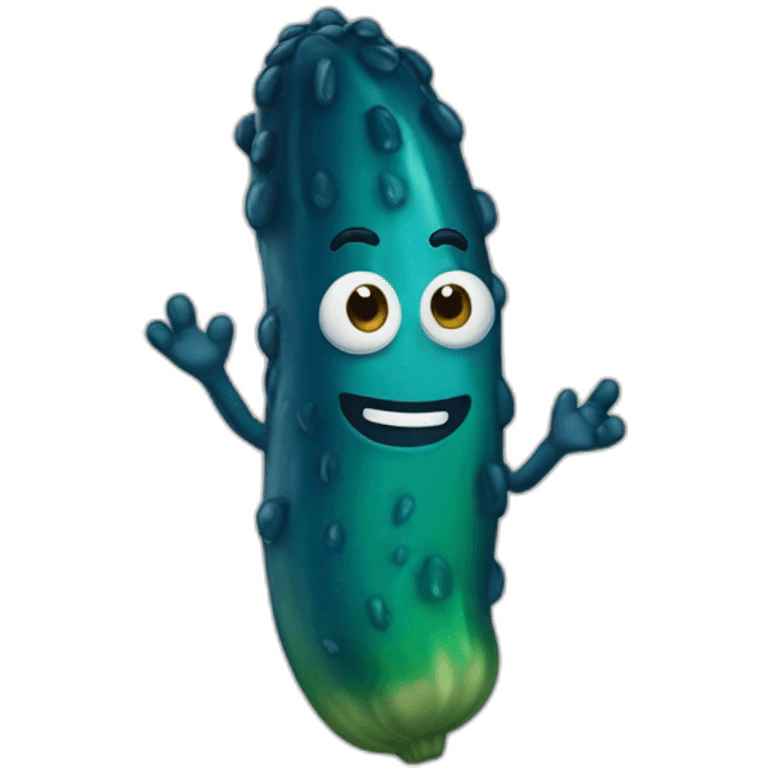 blue-pickle emoji