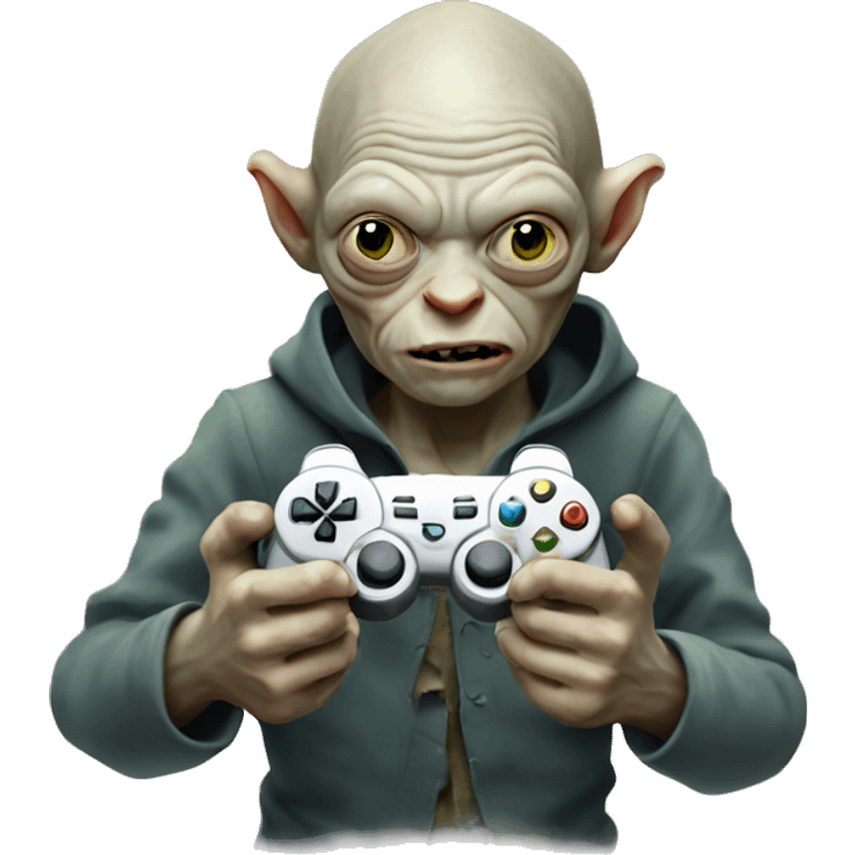 Gollum holding a gaming controller emoji