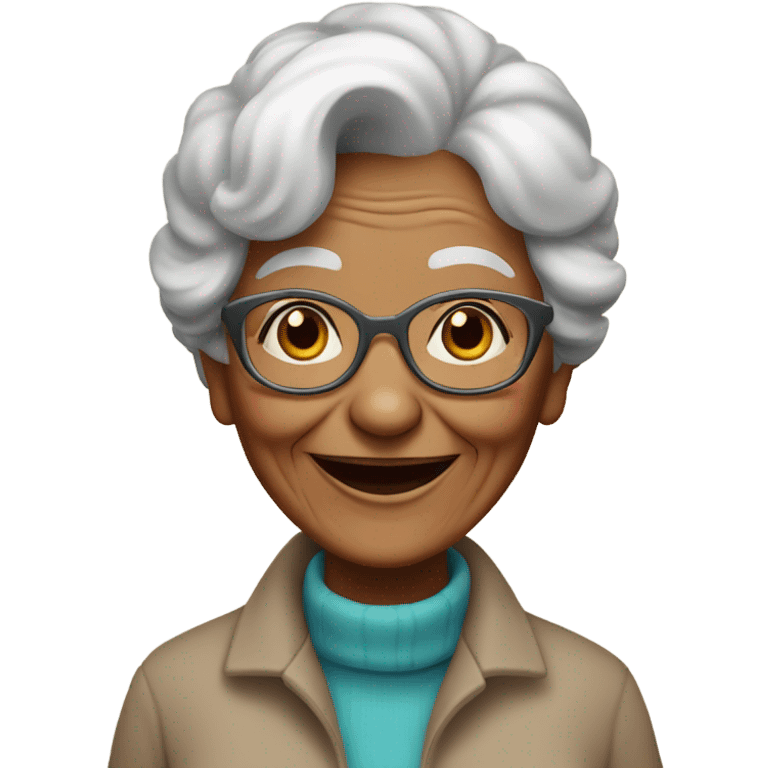 happy grandma emoji