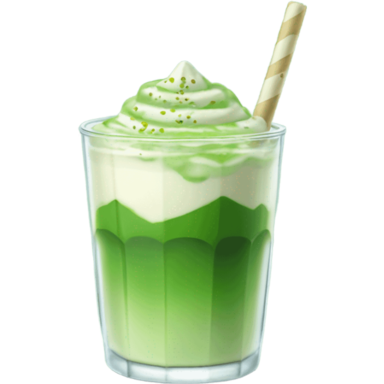 Iced matcha latte  emoji