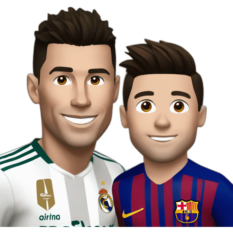 Cristiano Ronaldo and Messi emoji