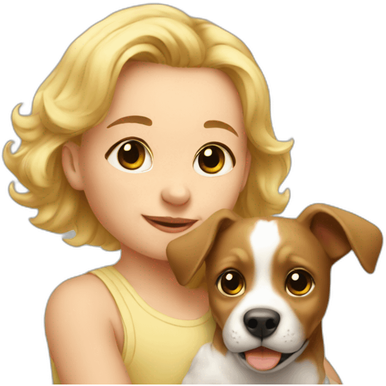 Baby and dog emoji