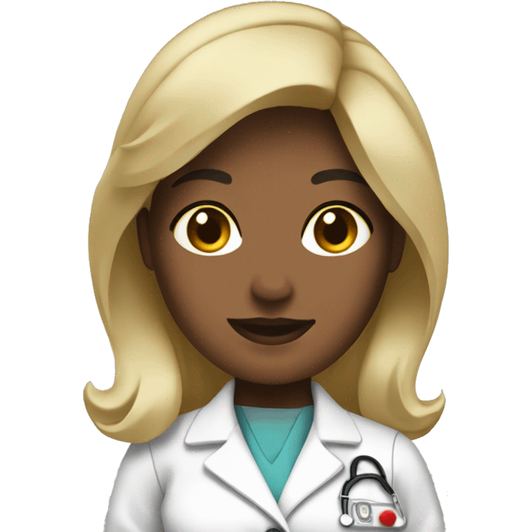 Brown skin blonde hair nurse emoji