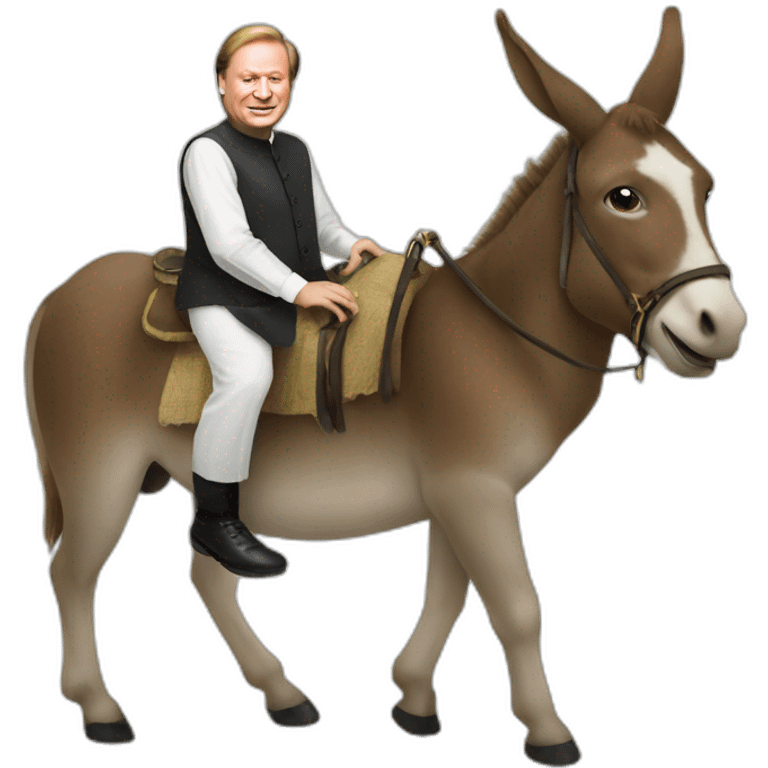 Nawaz sharif on donkey emoji